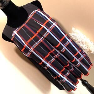 Vince Camuto Plaid Sleeveless Blouse Size Medium